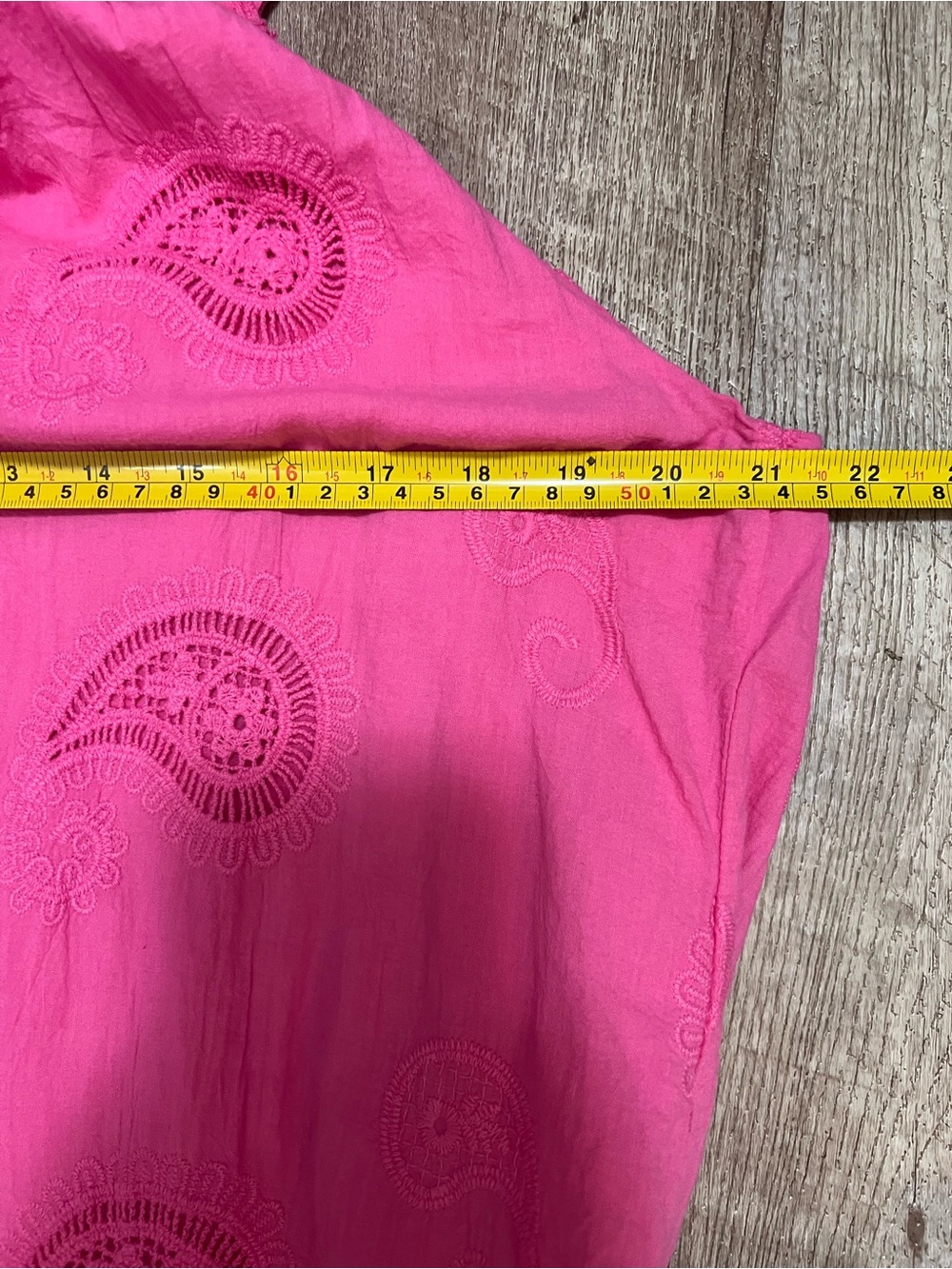 Bella Amore Made in Italy Pink Cotton Eyelet Sundress Size L Sleeveless Midi - Picture 13 of 14